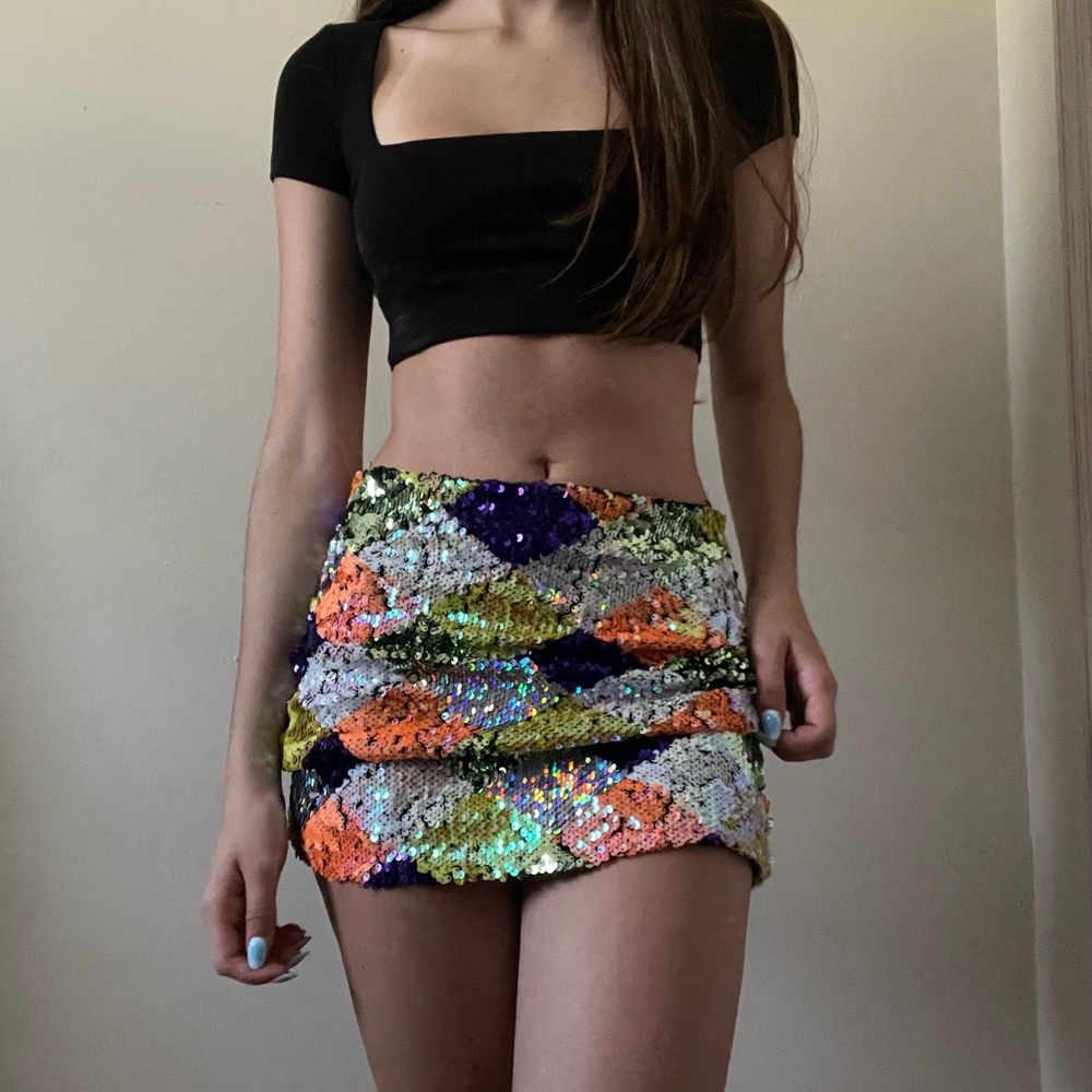 Sequin Mini Skirt
